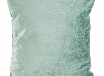 Poszewka welwetowa LUISA miętowa żakardowa z mieniącym się wzorem 42x42