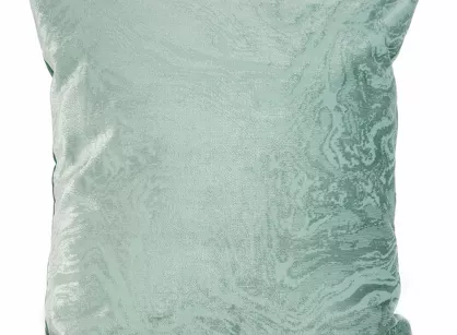 Poszewka welwetowa LUISA miętowa żakardowa z mieniącym się wzorem 42x42