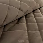 Narzuta welwetowa 200x220 RIA 6 brązowa przeszywana grubą nicią zdobiona wzorem geometrycznym - 2