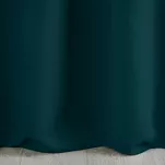 Zasłona gotowa na przelotkach 135x250 LOGAN zaciemniająca petrol jednokolorowa z półmatowej tkaniny - 3