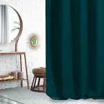 Zasłona gotowa na przelotkach 135x250 LOGAN zaciemniająca petrol jednokolorowa z półmatowej tkaniny - 9