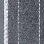 Ręcznik 30x50 MIRA grafitowy zdobiony bordiurą w pasy 500 g/m2 - 2