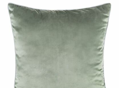 Poszewka welwetowa 45x45 GAJA 2 jednokolorowa oliwkowa obszyta lamówką