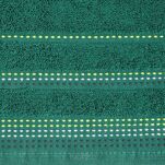 Ręcznik 30x50 POLA ciemna zieleń z kolorową bordiurą zakończoną stebnowaniem 500 g/m2 - 2