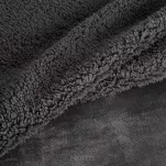 Koc jednokolorowy 170x210 TEDY stalowy imitujący buklę - 5