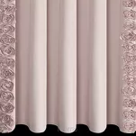 Zasłona na taśmie 140x270 ROSES 14 Eva Minge welwetowa pudrowa aplikacja róż 3D - 7