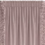 Zasłona na taśmie 140x270 ROSES 14 Eva Minge welwetowa pudrowa aplikacja róż 3D - 4