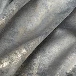 Zasłona gotowa na przelotkach 140x250 RENIA welwetowa srebrna z szampańskim przecieranym wzorem - 3