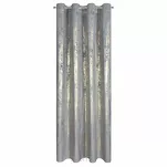 Zasłona gotowa na przelotkach 140x250 RENIA welwetowa srebrna z szampańskim przecieranym wzorem - 7