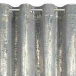 Zasłona gotowa na przelotkach 140x250 RENIA welwetowa srebrna z szampańskim przecieranym wzorem - 6