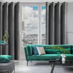 Zasłona na przelotkach 140x250 ROSA welwetowa grafitowa Design 91 - 12