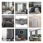 Zasłona na przelotkach 140x250 ROSA welwetowa grafitowa Design 91 - 13