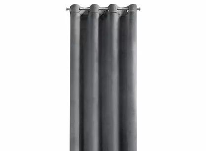 Zasłona gotowa na przelotkach 140x250 ROSA welwetowa grafitowa Design 91
