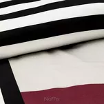Pościel z makosatyny 160x200 EVA 9 Eva Minge czarna bordowa geometryczny wzór Premium - 5