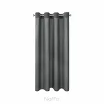 Zasłona na przelotkach 140x175 RITA jednokolorowa grafitowa z miękkiej tkaniny - 9