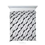 Koc polarowy 150x200 GEO 1 kremowy z czarnym wzorem geometrycznym - 5