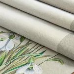 Bieżnik gobelinowy 40x100 1300 naturalny zielony z nadrukiem przebiśniegów - 4