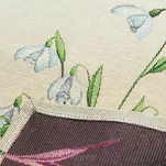 Bieżnik gobelinowy 40x100 1300 naturalny zielony z nadrukiem przebiśniegów - 5