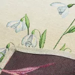 Bieżnik gobelinowy 40x100 1300 naturalny zielony z nadrukiem przebiśniegów - 6