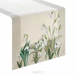 Bieżnik gobelinowy 40x100 1300 naturalny zielony z nadrukiem przebiśniegów - 2