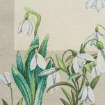 Bieżnik gobelinowy 40x100 1300 naturalny zielony z nadrukiem przebiśniegów - 3