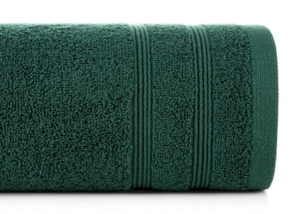 Ręcznik bawełniany 30x50 ALINE zielony z wypukłą tkaną bordiurą