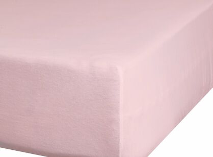 Prześcieradło z bawełny jersey z gumką pudrowe 120x200 Design 91