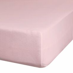 Prześcieradło z bawełny jersey z gumką pudrowe 120x200 Design 91