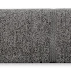 Ręcznik 30x50 ELMA stalowy z delikatną żakardową bordiurą w tonacji ręcznika