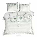 Pościel z makosatyny 160x200 JULIET biała zielona wzór kwiatowy dwustronna Premium - 7