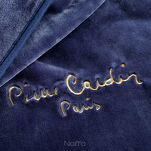 Koc akrylowy 160x220 CLARA 1 Pierre Cardin granatowy jednokolorowy z wyhaftowanym logo - 6