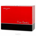 Koc akrylowy 160x220 CLARA 1 Pierre Cardin granatowy jednokolorowy z wyhaftowanym logo - 3