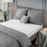 Prześcieradło satyna bawełniana bez gumki NOVA 1 białe 220x210 - 5