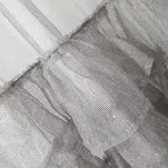 Firana gotowa na taśmie 140x270 RAJA srebrna z błyszczącą nicią i falbanami - 2