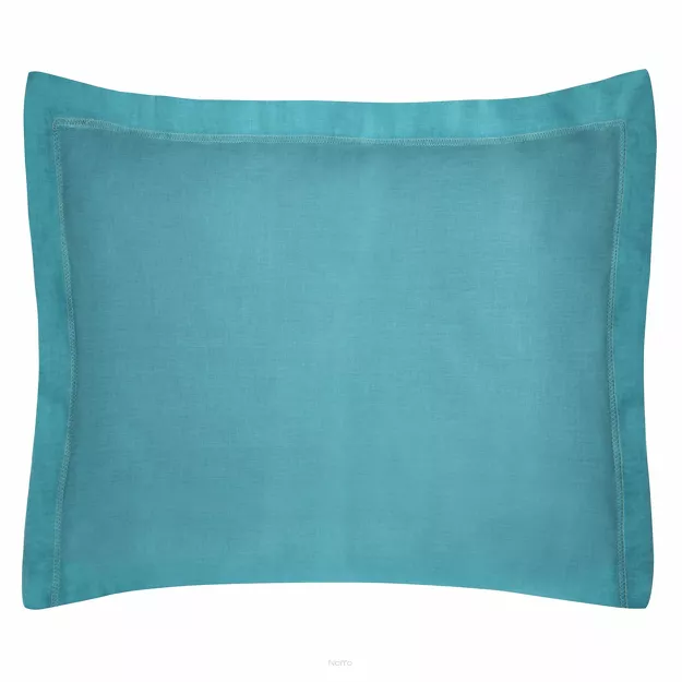 Poszewka bawełniana NOVAC turkusowa 70x90 z 5 cm zakładką