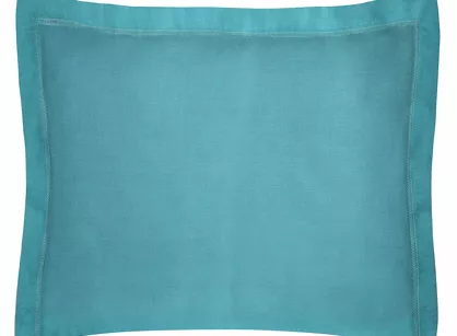 Poszewka bawełniana NOVAC turkusowa 70x90 z 5 cm zakładką