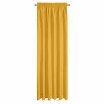 Zasłona na taśmie 140x270 RITA jednokolorowa musztardowa z miękkiej tkaniny - 8