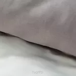 Pościel satynowa 140x200 SPRING 106 biała popielata wzór kwiatów - 3