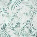 Pościel satynowa 160x200 RAYA 3 biała miętowa egzotyczne liście - 4