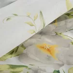 Pościel satynowa 220x200 SPRING 22 biała z wzorem roślinnym z kolekcji Classic - 3