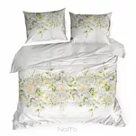Pościel satynowa 220x200 SPRING 22 biała z wzorem roślinnym z kolekcji Classic - 6