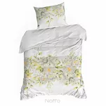 Pościel satynowa 220x200 SPRING 22 biała z wzorem roślinnym z kolekcji Classic - 5