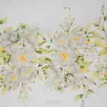 Pościel satynowa 220x200 SPRING 22 biała z wzorem roślinnym z kolekcji Classic - 4