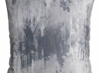 Poszewka welwetowa 45x45 TINA srebrna ze metalicznym nadrukiem