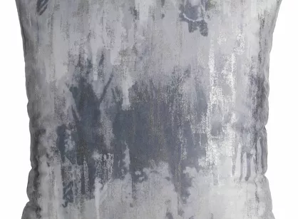 Poszewka welwetowa 45x45 TINA srebrna ze metalicznym nadrukiem