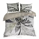 Pościel z makosatyny 160x200 STELIA Eva Minge beżowa biała designerski wzór - 4