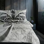Pościel z makosatyny 160x200 STELIA Eva Minge beżowa biała designerski wzór - 7