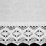 Zazdrostka gotowa w tunelu 150x60 CLARIE biała z bawełny zdobiona koronką - 3