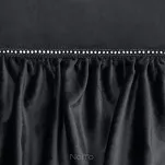Zasłona na przelotkach 140x250 CARLI welwetowa czarna jednokolorowa zdobiona w dolnej części falbanami z paskiem cyrkonii - 2