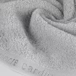 Ręcznik 30x50 EVI Pierre Cardin srebrny zdobiony bordiurą w kolorze ręcznika z logo marki - 2